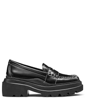 G.H. Bass Platform Lug Leather Penny Loafers