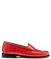 G.H. Bass Whitney Croco Weejun Leather Penny Loafers