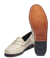 G.H. Bass Whitney Croco Weejun Leather Penny Loafers