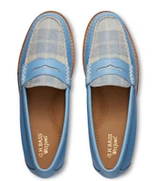 G.H. Bass Whitney Plaid Weejun Plaid Leather Penny Loafers