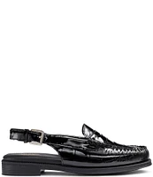 G.H. Bass Whitney Slingback Crocodile Embossed Leather Loafers