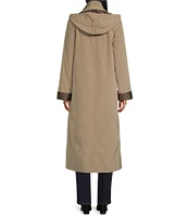 Gallery Hooded Detachable Liner Long Sleeve Stand Collar Long Raincoat