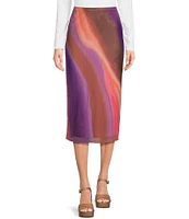 GB Abstract Mesh Midi Skirt