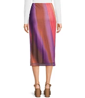 GB Abstract Mesh Midi Skirt