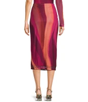 GB Abstract Mesh Midi Skirt