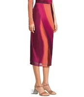 GB Abstract Mesh Midi Skirt