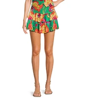 GB Active Printed Tiered Mini Skirt