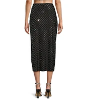 GB Allover Coordinating Rhinestone Midi Skirt