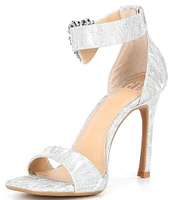 GB Be-Mine Rhinestone Heart Buckle Shimmer Sandals