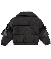 GB Big Girls 7-16 Bow Sleeve Puffer Jacket