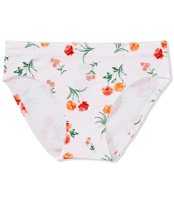 GB Big Girls 6-16 Peachy Bouquet Floral Print Seamfree Bonded Bikini Panties