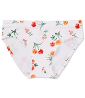 GB Big Girls 6-16 Peachy Bouquet Floral Print Seamfree Bonded Bikini Panties