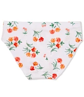 GB Big Girls 6-16 Peachy Bouquet Floral Print Seamfree Bonded Bikini Panties
