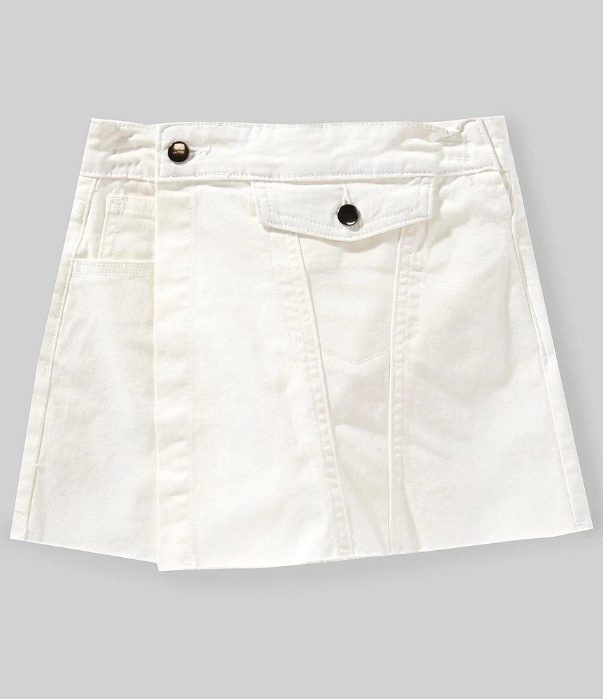 GB Big Girls 7-16 Asymmetrical Denim Mini Skort