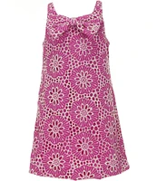 GB Big Girls 7-16 Bow Front Sleeveless Eyelet Shift Dress