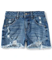 GB Big Girls 7-16 Denim Cut Off Distressed Frayed Hem Short