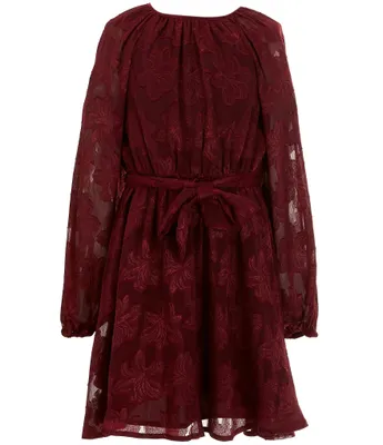 GB Social Big Girls 7-16 Fall Jacquard Chiffon Dress