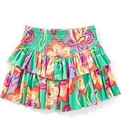 GB Big Girls Gracie Multi Floral Print Skirt
