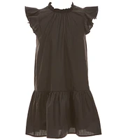 GB Big Girls 7-16 Hi Neck Ruffle Dress