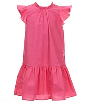 GB Big Girls 7-16 Hi Neck Ruffle Dress