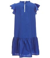 GB Big Girls 7-16 Hi Neck Ruffle Dress