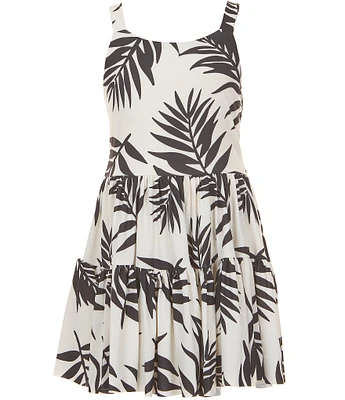 GB Big Girls 7-16 Leaf Floral Printed Active Dress