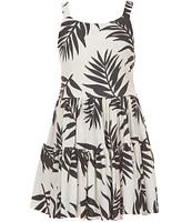 GB Big Girls 7-16 Leaf Floral Printed Active Dress