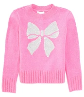 GB Big Girls 7-16 Long Sleeve Glitter Bow Sweater