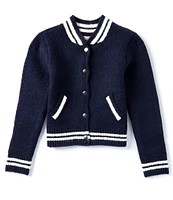 GB Big Girls 7-16 Long Sleeve Knit Varsity Jacket