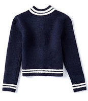 GB Big Girls 7-16 Long Sleeve Knit Varsity Jacket