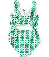 GB Big Girls 7-16 Printed Cut Out One-Piece Swimsuit