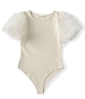 GB Big Girls 7-16 Puff Sleeve Bodysuit