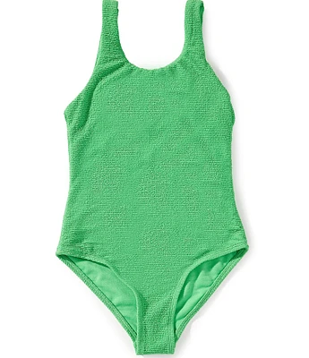 GB Big Girls 7-16 Scrunch Scoop Neck One-Piece Swimsuit