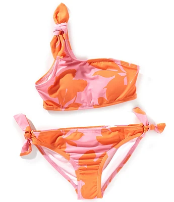 GB Big Girls 7-16 One Shoulder Tie 2-Piece Swimsuit