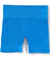 GB Big Girls 7-16 Seamless Wide Band Ribbed Bike Shorts