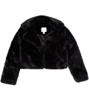 GB Big Girls 7-16 Short Faux Fur Jacket