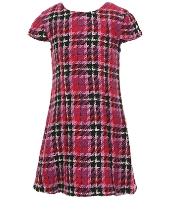 GB Big Girls 7-16 Short Sleeve Plaid Mini Dress