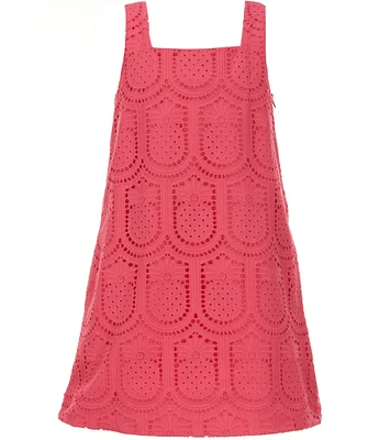 GB Big Girls 7-16 Sleeveless Eyelet Shift Dress