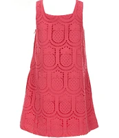 GB Big Girls 7-16 Sleeveless Eyelet Shift Dress