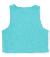 GB Big Girls 7-16 Sleeveless Linen Vest