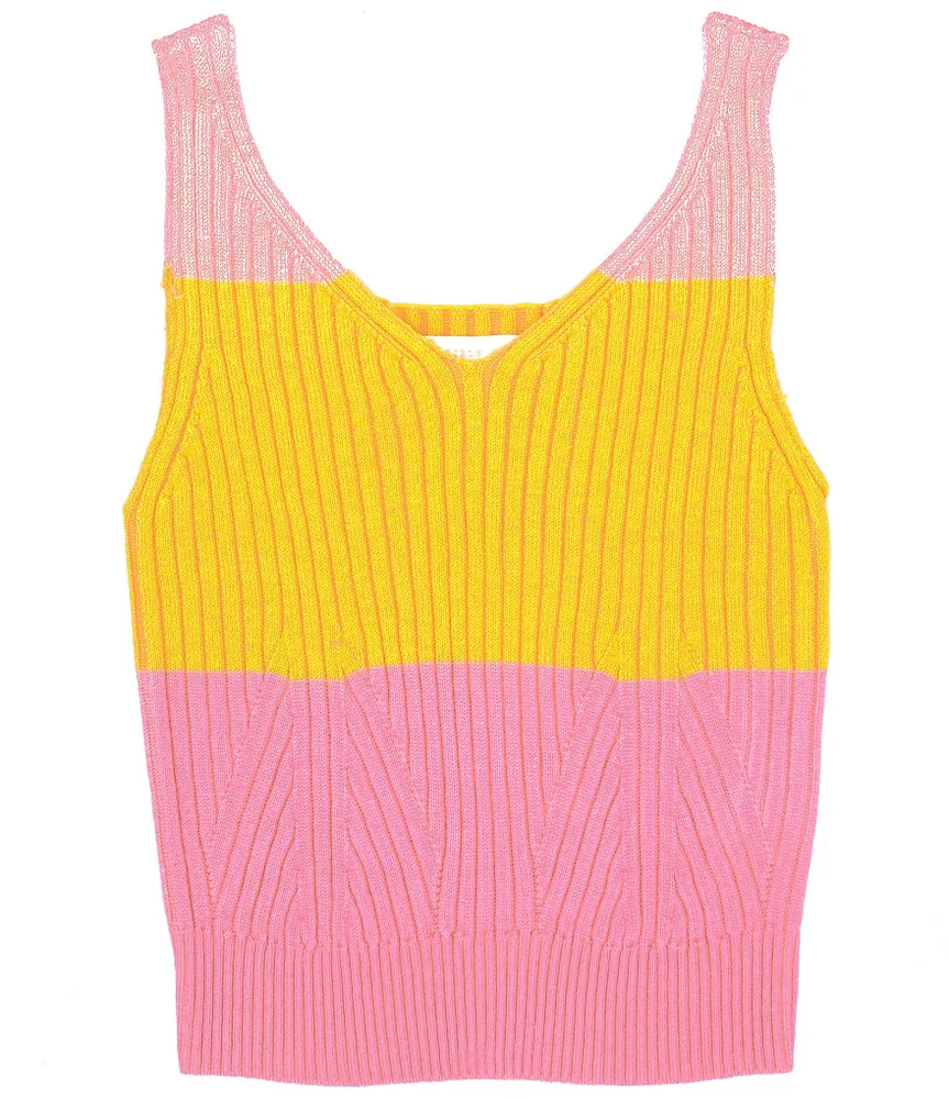 GB Big Girls 7-16 Sleeveless Stripe Knit Sweater Tank