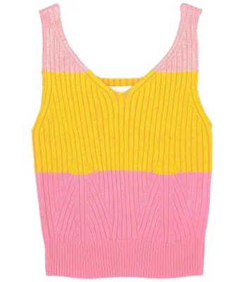 GB Big Girls 7-16 Sleeveless Stripe Knit Sweater Tank