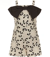 GB Big Girls 7-16 Square Neck Sleeveless Crochet Bow Romper