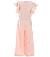 GB Big Girls 7-16 Tie Front Tiered Ruffle Sleeve Jumpsuit