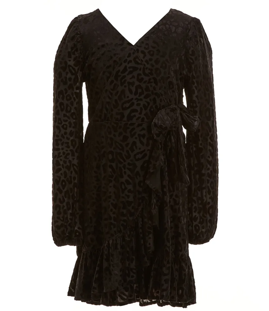 GB Big Girls 7-16 Velvet Cheetah Dress