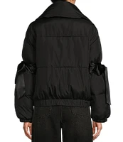 GB Bow Sleeve Puffer Jacket