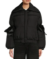GB Bow Sleeve Puffer Jacket