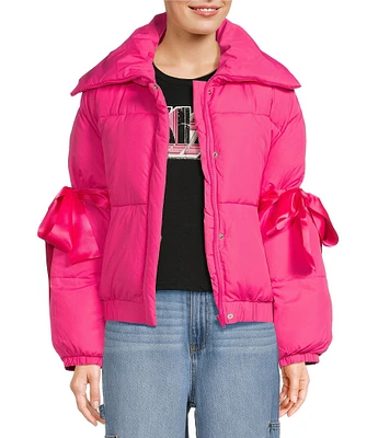 GB Bow Sleeve Puffer Jacket