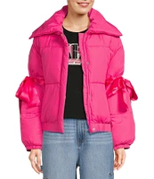 GB Bow Sleeve Puffer Jacket