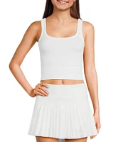 GB Chevron Ribbed Knit Cropped Tank Top